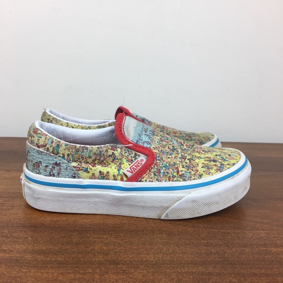 Vans Off The Wall Where’s Waldo Toddler Unisex Shoes Size 11 Slip On Canvas. - Picture 7 of 13